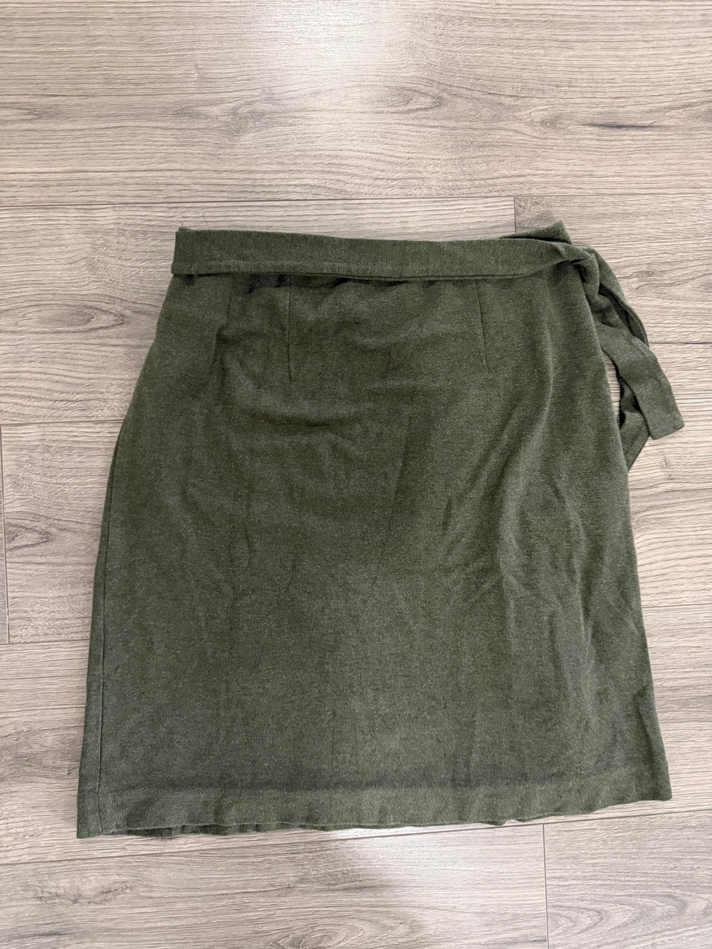LOFT Olive Green Pencil Skirt with Side Tie